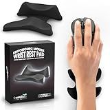 COMFILAX Ergonomic Wrist Rest for Mouse - Desk Mouse Pad Wrist Support, Smooth-Glide, Comfortable Curved Design for Gaming, Office, or Home Use - Black