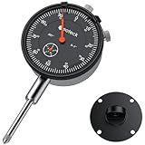 Neoteck 1"/0.001" Dial Indicator,Dial Indicator Gauge Full Metal Construction High Precision Tool for Lathe,Table Saw,Workshop and CNC Machining and Automotive Brake Caliper-Black