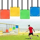 TOBWOLF 4PCS Soccer Goal Target, Soccer Targets for Goals Training with Adjustable Extra-Long Straps, Soccer Target for Shooting Accuracy Training, Enhance Agility Speed for Lacrosse, Hockey, Baseball