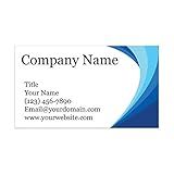 Custom Printed Business Cards - Thick Sturdy Stock - 3.5" x 2" - 100% Made in the U.S.A. (Ocean Blue, 500)