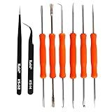 Kaisiking 6 Pcs Double Sided Soldering Assist Aid Repair Tool with 2 Precision Tweezers for Electronics Repair and Soldering