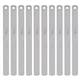 HARFINGTON 10pcs Mn Steel Feeler Gauge 1mm Thickness 150mm Length Metric Filler Thickness Gage Gap Measuring Tool Single Blade