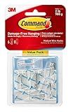 Command Medium Clear Wire Toggle Hooks, 6 Hooks and 8 Command Strips, Damage-Free Hanging Wall Hangers for Hanging Home Decor, Holds up to 2 lb