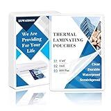 200 Pack 5mil 4“x6" Thermal Laminating Pouches Badge Laminate Pouches Clear Laminated Luggage Tags Printable Laminator Pouches for Business Permits Cards (200, 4"x6"-5mil)