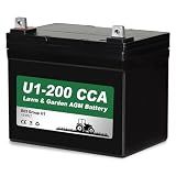 Daakmax Lawn Mower AGM Battery Group U1 12V 24ah 200CCA Rechargeable SLA Starting Garden Batteries for Tractors, Lawn and Riding Mowers, Compatible with Craftsman, Cub Cadet, and Toro