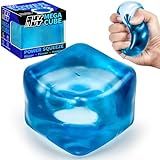 MUYMUT Premium MEGA Cube – Extra Large Ultra-Firm Gel Squishy Fidget Toy | Stress Balls for Adults with Non-Sticky, Odor-Free Shell & Reinforced Dual Leak-Proof Seals for Heavy-Duty Use | 1-Pack Blue