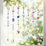 QDXQHS DIY Suncatchers Craft for Adults Making Supplies Kit Hanging Prism with Crystals Rainbow Maker for Indoor Outdoor Window Home Wedding Garden Christmas Decor