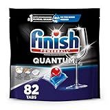 Finish Quantum Dishwasher Pods, No Pre-Rinse Dishwasher Detergent Soap Removes 24HR Dried-On Stain and Grease, Leaving a Virtually Spotless Shine, 82 Count