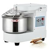 GarveeTech Commercial Food Mixer, 10.5 Qt Touch Screen Dough Mixer Machine with Timer, Security Shield, 650W Dual Rotating Dough Kneading Machine Food-grade Stainless Steel Bowl for Restaurant Bakery