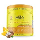 Keto Vitals Electrolytes Powder - Sugar Free Keto Electrolytes Powder with Potassium, Magnesium, Sodium, & Calcium - No Sugar Electrolyte Drink Mix & Hydration Powder, 60 Servings, Pineapple Coconut