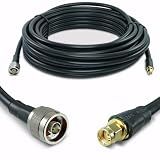 Proxicast 50 ft RPSMA Male to N Male 50 Ohm Low-Loss CFD400 Coax Cable