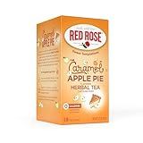 Red Rose Sweet Temptations Dessert Tea Caramel Apple Pie, Zero Carbs, Zero Sugar Bursting with Flavor Caffeine-Free Delicious Beverage Herbal Tea, 18 Count of Fruit Naturally Flavored Herbal Tea