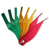 ptiysta Brake Disc Measuring Tool, 8-Piece SAE Gauge Measuring Metric Steel Structure Thickness Gauge, Color Coded Gauge Size, Measuring Disc and Drum Brake Pad Gauge