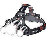 Blukar LED Headlamp Rechargeable,Ultra Bright Headlight with 3 Lights