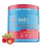 Keto Vitals Keto Electrolytes Powder | Keto-Friendly Electrolytes with Potassium, Magnesium, Sodium, Calcium | Electrolytes Sugar Free | Supplement Energy Drink Mix | Zero Calories, Zero Carbs