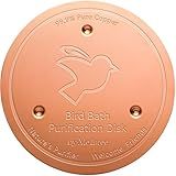 Mellbree Bird Bath Copper Disk, 0.6mm Reinforced 99.99% Pure Copper Cleaning Disk for Physical Safe Clean Water All-Season, Universal Fit for Outdoor Birdbaths, Bowl, Bird Bath Solar