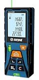 Green Laser Distance Meter 393.7ft Digital Measuring Tool with Angle Sensor Backlit LCD Area/Volume/Pythagorean ±2mm Class II Handheld Laser Measurer for Construction & DIY AAA Battery Powered