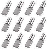 5mm Shelf Pegs Pins,60 Pieces Cabinet Furniture Spoon Shape Support Pegs for Shelves Nickel Plated