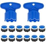 LXUEJIE 14Pcs Faucet Cache Aerators with Faucet Aerator Removal Tool, 18.5 mm Water Saving Flow Restrictor Set Replacement Part for Kitchen or Bathroom(14)