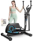 FOUSAE Elliptical Exercise Machine, 16-Level Magnetic Resistance Elliptical Machine for Home Trainer with Hyper-Quiet Drive, 15.5IN Stride, LCD Monitor & App Support, 350LBS Weight Capacity