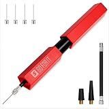 SPORTBIT Ball Pump for Sports Balls - Push & Pull Inflating System, Full Red