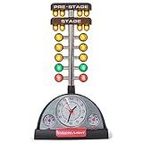 Mark Feldstein & Associates Drag Racing Christmas Tree Lighted Thermometer Sound Tabletop Alarm Clock