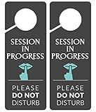 Do Not Disturb Door Hanger Sign, 2 Pack, Please Do Not Disturb Sign, Session In Progress
