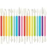 2 Set Air Dry Clay Tools, 18PCS Polymer Clay Tools Kit for Modeling, Plastic Clay Tools Sculpting for Kids, Adults, Molding, Shaping, Carving, Dotting, Trimming, Pottery, Craft Supplies Accessories