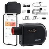 Wi-Fi & Bluetooth BBQ Smoker Temperature Controller with Automatic Smoker Fan, INKBIRD ISC-027BW Grill Thermometer with 4 Probes for Big Green Egg, Kamado Joe, Primo, Vision Grill, Akorn Kamado, Weber