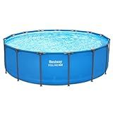 Bestway Steel Pro MAX 15’ x 48" Round Metal Steel Frame Above Ground Outdoor Backyard Swimming Pool for Families, Pool ONLY
