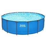 Bestway Steel Pro MAX 15’ x 48" Above Ground Pool, Round Metal Frame Outdoor Swimming Pool for Backyard, Blue, POOL ONLY