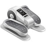 Under Desk Elliptical Machine, Electric Seated Pedal Exerciser, Mini Ellipse Leg Exerciser with Remoter, 12 Level Speeds, Forward & Reverse Direction, Manual & Auto Mode for Home Office