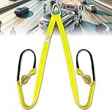 FITHOIST V-Bridle Tow Strap 2" x 4' with Snap Hooks, Cordura Sleeve, and Axle Straps | D-Ring for Enhanced Stability | Recovery Strap 5500lbs Load for Car Towing, Rollback, Flatbed, Tow Truck