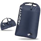 CANBOX Travel Laundry Bag, Vacuum Compression Dirty Clothes Travel Bag | Waterproof Wet/Dry Space-Saving Laundry Storage Organizer, Smell Proof Storage Bag for Clothing, Swimming, Yoga, Gym, Camping