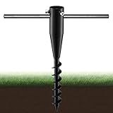 FactionGarden Umbrella Stands for Outside, Heavy Duty Beach Umbrella Sand Anchor Metal Outdoor Umbrella Base In Ground Umbrella Holder Stand No Dig Screw In Ground Anchor