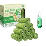 Dog Poop Bags-150 Counts with Holder (10 Rolls), Biodegradable Poop Bags, Eco-friendly and Easy to Open, Thick Dog Waste Bags (Green)