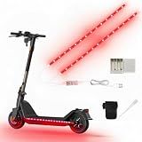 2 LED Electric Bicycle Skateboard Lights, Night Riding Colored Lights, Safe and Waterproof RGB Light Strips, Children's Electric Scooter (RGB White)