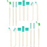 Nuenen 16 Pcs Small Household Cleaning Brushes - Deep Detail Crevice Cleaner Brush Set, Corner Space Keyboard Bottle Tile