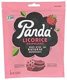 Panda All Natural Licorice Chews Raspberry, 7-OZ Packages (Pack of 8)
