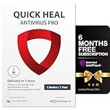 Quick Heal, Antivirus Pro, 1 user, 1 Year, AI Based Device Security for Laptop, Email and Browsing Protection| (Email Delivery in 1 Hour- No CD)
