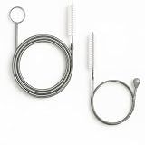 Walsunte 2-Pack Long Pipe Cleaners - 61" & 40" Stainless Steel Tube Cleaning Brush Set, Flexible Sunroof Drain Cleaning Tool for Sink, Refrigerator, Aquarium, Car Maintenance