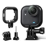 Orzero Action Mount Compatible for Insta360 Go Ultra, Cage Camera Protection Frame 180° Manual Angle Adjustment Easy Installation Works with Selfie Sticks and Tripods