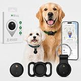 GPS Tracker for Dogs, No Monthly Fee, No SIM Card, Real-Time Location, Safe Zone Alerts, Sound & Voice Reminder, IP68 Waterproof, 7-Day History, 365-Day Battery, iOS Compatible, 1 Pack