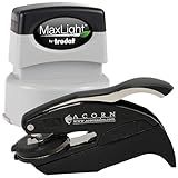MaxLight Texas Notary Public Stamp and Seal Kit - Official 1-5/8 Diameter Stamp - Complete Professional Supplies Set for TX Notary Public