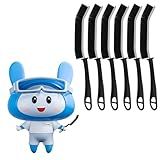 Cleangor Crevice Cleaning Brushes, Scrub Brush for Hard to Reach Small Space, Home Essentials, Cleaning Supplies, Cleaning Tools for Household Use, Bathroom, Shower, Kitchen, Window, Toilet (6, Black)
