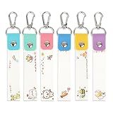 6 Pcs Personalized Name Tag Hooks for Kids Child ID Tags Backpack Name Tag Daycare Name Label Hooks for Backpacks Water Bottle (Cute Style)
