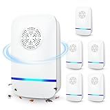 FTOTL 2025 Upgraded Ultrasonic Pest Repeller 6 Pack - Indoor Plug-in Rodent & Bug Repellent with Smart Chip, Child & Pet Safe, Repels Mice, Roaches, Spiders and More