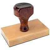 Custom Logo Hand Stamp - Personalized Wood Rubber Stamp - Upload Your Own Image (2"x4")