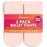 Dancina Toddler Dance Tights Girls Ballerina Soft Stockings S (3-5) Ballet Pink x2
