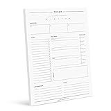 Bliss Collections Daily Planning Pad, To Do List Notebook - Undated Tear-Off Sheets Notepad - Work Calendar, Organizer, Scheduler for Goals, Tasks - Minimalist, 8.5" x 11", 50 Sheets